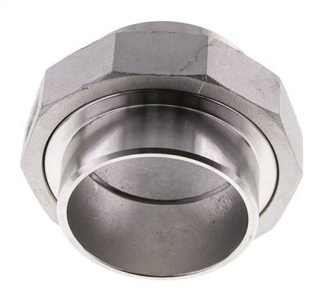 Union Straight Connector 76.1mm Weld End Stainless Steel Conical Seal 16bar (224.8psi)