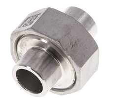 Union Straight Connector 17.2mm Weld End Stainless Steel Conical Seal 16bar (224.8psi)