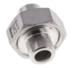Union Straight Connector 13.5mm Weld End Stainless Steel Flat Seal PTFE 16bar (224.8psi)
