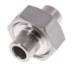 Union Straight Connector 13.5mm Weld End Stainless Steel Flat Seal PTFE 16bar (224.8psi)