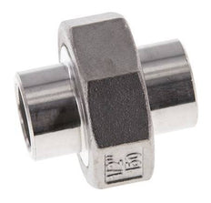 Union Straight Connector 21.3mm Weld End Stainless Steel Flat Seal PTFE 16bar (224.8psi)