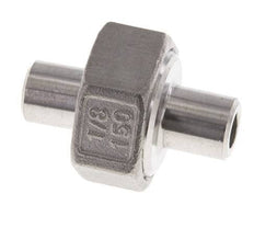 Union Straight Connector 10.2mm Weld End Stainless Steel Flat Seal PTFE 16bar (224.8psi)