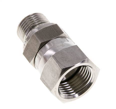 JIC Reducing Nipple UNF 3/4''-16 Female x G3/8'' Male Adjustable Stainless Steel 275bar (3863.75psi)