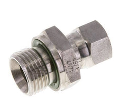 JIC Reducing Nipple UNF 9/16''-18 Female x G1/2'' Male Adjustable Stainless Steel 275bar (3863.75psi)