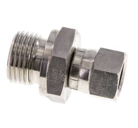 JIC Reducing Nipple UNF 9/16''-18 Female x G1/2'' Male Adjustable Stainless Steel 275bar (3863.75psi)