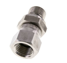 JIC Reducing Nipple UNF 9/16''-18 Female x G1/4'' Male Adjustable Stainless Steel 275bar (3863.75psi)