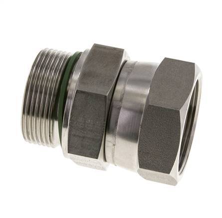 JIC Reducing Nipple UN 1-7/8''-12 Female x G1 1/2'' Male Adjustable Stainless Steel 105bar (1475.25psi)