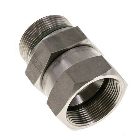 JIC Reducing Nipple UN 1-7/8''-12 Female x G1 1/2'' Male Adjustable Stainless Steel 105bar (1475.25psi)