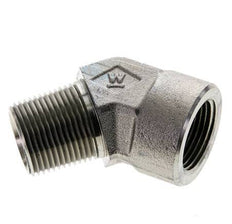 45deg Angled Fitting 3/4'' NPT Male x Female Steel 170bar (2388.5psi)