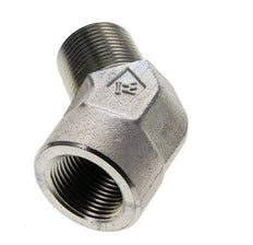45deg Angled Fitting 3/4'' NPT Male x Female Steel 170bar (2388.5psi)