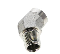 45deg Angled Fitting 1/2'' NPT Male x Female Steel 210bar (2950.5psi)