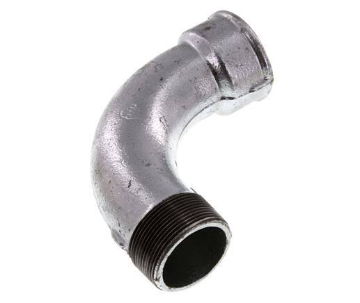90deg Angled Fitting 2'' Male R x Female Rp Long Cast Iron 25bar (351.25psi)