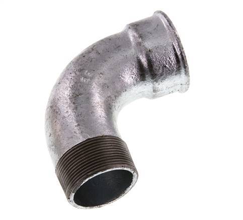 90deg Angled Fitting 2'' Male R x Female Rp Short Cast Iron 25bar (351.25psi)