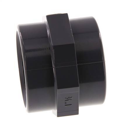Socket Rp1 1/2'' Female PVC-U 16bar (224.8psi) EN 1452-3 [2 Pieces]