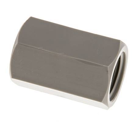 Socket G3/8'' Female Polypropylene (pp) 10bar (140.5psi) FDA 22mm Hex