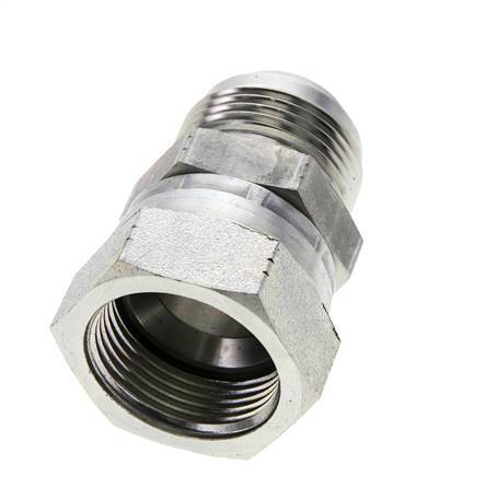 JIC Nipple UN 1-5/16''-12 Male x Female Steel 170bar (2388.5psi)
