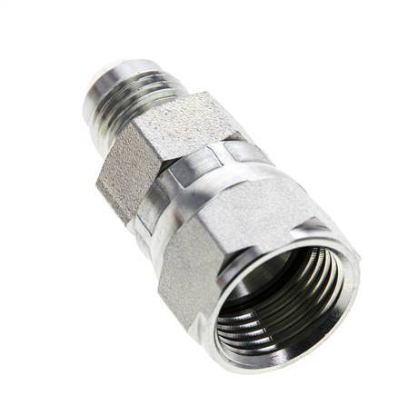 JIC Reducing Nipple UNF 9/16''-18 Male x UNF 3/4''-16 Female Steel 275bar (3863.75psi)