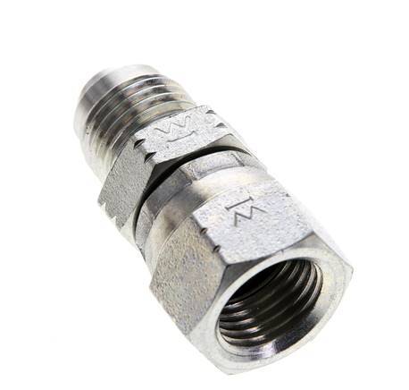 JIC Nipple UNF 9/16''-18 Male x Female Steel 275bar (3863.75psi)