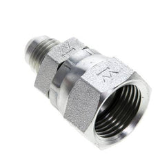 JIC Reducing Nipple UNF 9/16''-18 Male x UNF 7/8''-14 Female Steel 210bar (2950.5psi)