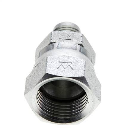 JIC Reducing Nipple UNF 9/16''-18 Male x UNF 7/8''-14 Female Steel 210bar (2950.5psi)