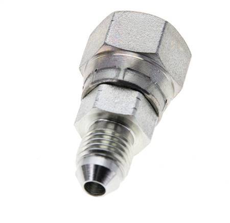 JIC Reducing Nipple UNF 7/16''-20 Male x UNF 9/16''-18 Female Steel 275bar (3863.75psi)