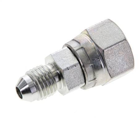 JIC Reducing Nipple UNF 7/16''-20 Male x UNF 9/16''-18 Female Steel 275bar (3863.75psi)