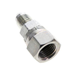 JIC Reducing Nipple UNF 7/16''-20 Male x UNF 9/16''-18 Female Steel 275bar (3863.75psi)