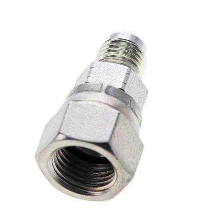JIC Reducing Nipple UNF 7/16''-20 Male x UNF 9/16''-18 Female Steel 275bar (3863.75psi)