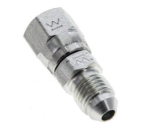 JIC Nipple UNF 7/16''-20 Male x Female Steel 310bar (4355.5psi)