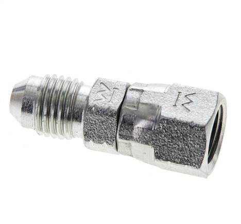 JIC Nipple UNF 7/16''-20 Male x Female Steel 310bar (4355.5psi)