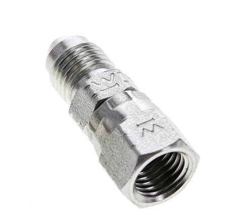 JIC Nipple UNF 7/16''-20 Male x Female Steel 310bar (4355.5psi)