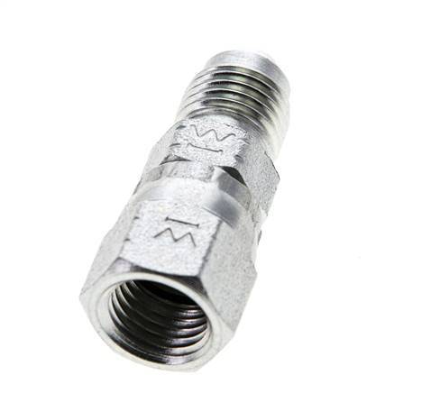 JIC Nipple UNF 7/16''-20 Male x Female Steel 310bar (4355.5psi)
