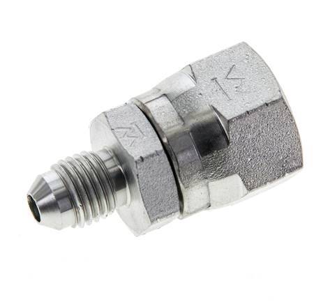 JIC Reducing Nipple UNF 7/16''-20 Male x UNF 3/4''-16 Female Steel 275bar (3863.75psi)