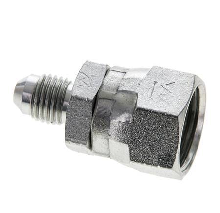 JIC Reducing Nipple UNF 7/16''-20 Male x UNF 3/4''-16 Female Steel 275bar (3863.75psi)