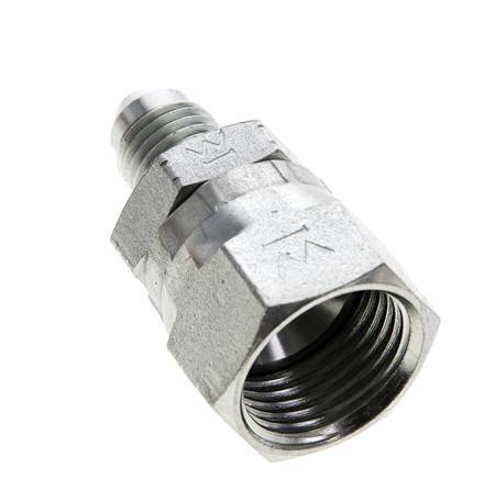 JIC Reducing Nipple UNF 7/16''-20 Male x UNF 3/4''-16 Female Steel 275bar (3863.75psi)