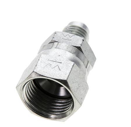 JIC Reducing Nipple UNF 7/16''-20 Male x UNF 3/4''-16 Female Steel 275bar (3863.75psi)