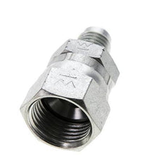 JIC Reducing Nipple UNF 7/16''-20 Male x UNF 3/4''-16 Female Steel 275bar (3863.75psi)