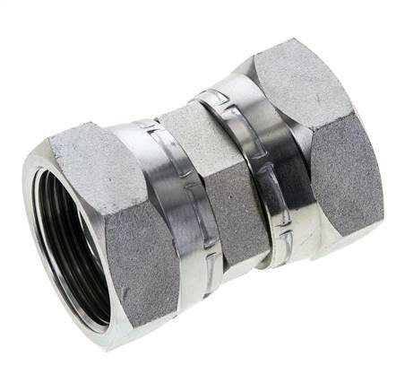 Reducing Straight Connector G1 1/4'' Female High Pressure Steel 60° Cone 150bar (2107.5psi) Hydraulic