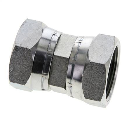 Reducing Straight Connector G1 1/4'' Female High Pressure Steel 60° Cone 150bar (2107.5psi) Hydraulic