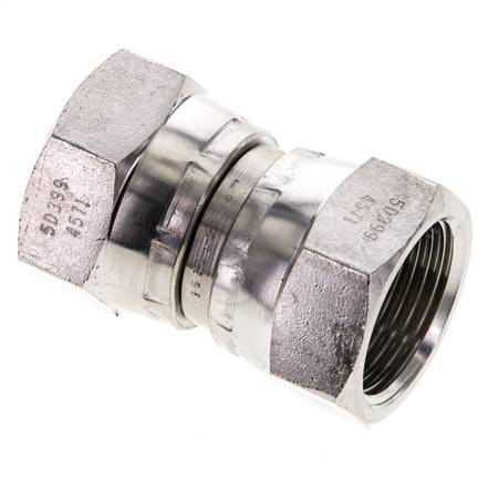 Reducing Straight Connector G3/4'' Female High Pressure Stainless Steel 60° Cone 175bar (2458.75psi) Hydraulic
