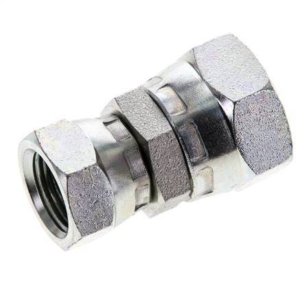 Reducing Straight Connector G3/8'' x G1/2'' Female High Pressure Steel 60° Cone 300bar (4215.0psi) Hydraulic