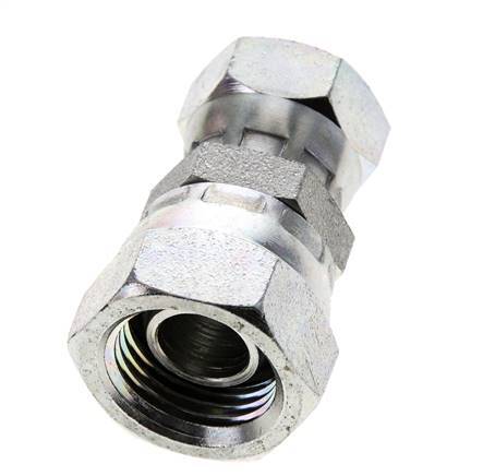 Reducing Straight Connector G3/8'' x G1/2'' Female High Pressure Steel 60° Cone 300bar (4215.0psi) Hydraulic