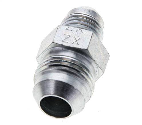 JIC Reducing Double Nipple UNF 9/16''-18 x UNF 3/4''-16 Steel 275bar (3863.75psi) [2 Pieces]