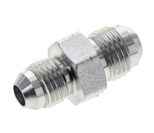 JIC Reducing Double Nipple UNF 1/2''-20 x UNF 9/16''-18 Steel 275bar (3863.75psi) [2 Pieces]