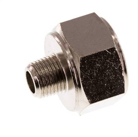 Reducing Adapter R1/8'' Male x Rp3/8'' Female Nickel-plated Brass 16bar (224.8psi) [2 Pieces]
