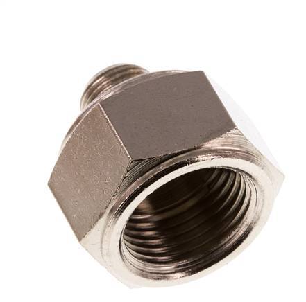 Reducing Adapter R1/8'' Male x Rp3/8'' Female Nickel-plated Brass 16bar (224.8psi) [2 Pieces]