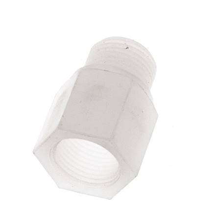 Threaded Extension G3/8'' Male x Female PVDF 10bar (140.5psi) FDA 22mm Hex
