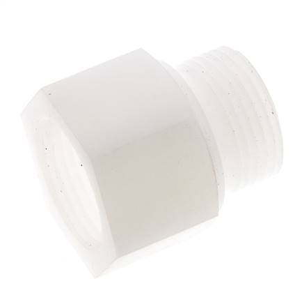 Threaded Extension G1'' Male x Female PVDF 10bar (140.5psi) FDA 43mm Hex