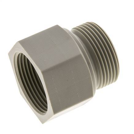 Threaded Extension G1 1/4'' Male x Female Polypropylene (pp) 10bar (140.5psi) FDA 50mm Hex