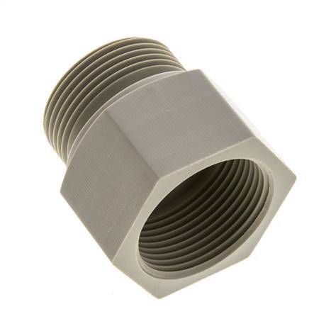 Threaded Extension G1 1/4'' Male x Female Polypropylene (pp) 10bar (140.5psi) FDA 50mm Hex